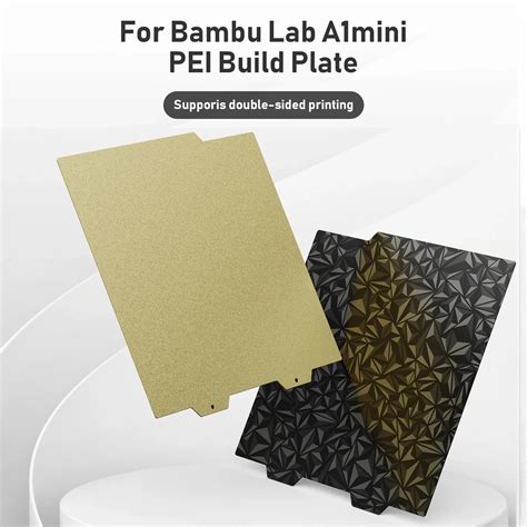 For Bambu Lab A1 Mini Spring Steel Sheet 180x180mm Build Plate Double