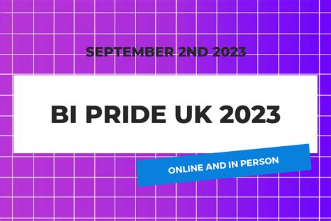 Bi Pride Uk 2023 Bi Pride Uk