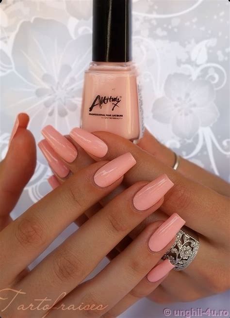 Love This Shape Hot Nails Nude Nails Hair And Nails Peach Nails