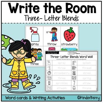 Three Letter Blends Spr Str Thr Write The Room Writing Center