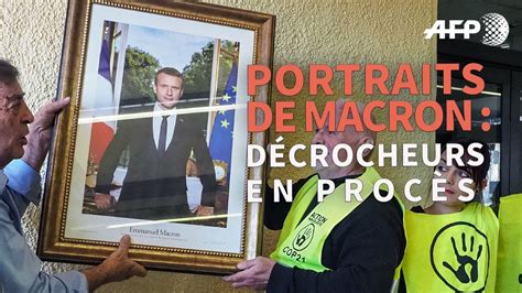 Des D Crocheurs De Portraits De Macron Au Tribunal Afp News Youtube