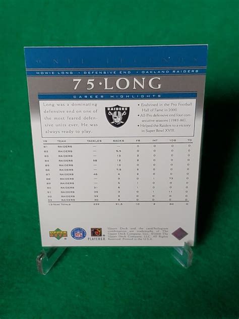 2000 Upper Deck Legends 56 Howie Long HOF Oakland Raiders Villanova EBay