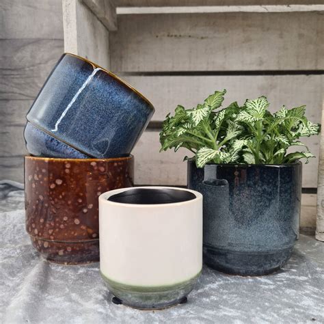 Gloss Ceramic Planter Indoor Plant Pots By Stupid Egg Houseplants