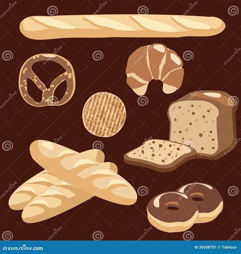 Various Breads Set Vector Illustration 31595522