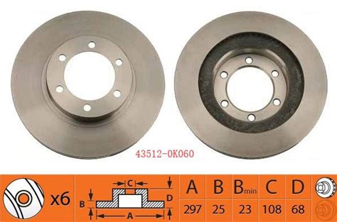 43512 0K060 Brake Disc Hilux Revo Vigo FR Spares Expert