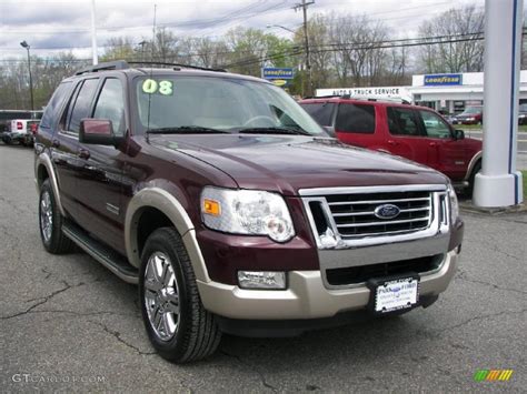 2008 Dark Cherry Metallic Ford Explorer Eddie Bauer 4x4 28723573 Car Color