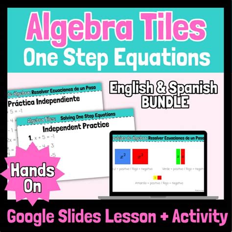 Algebra Tiles Solving One Step Equations Math Manipulative Spaneng