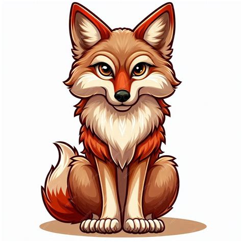 coyote vector cartoon illustration premium ai generated vector