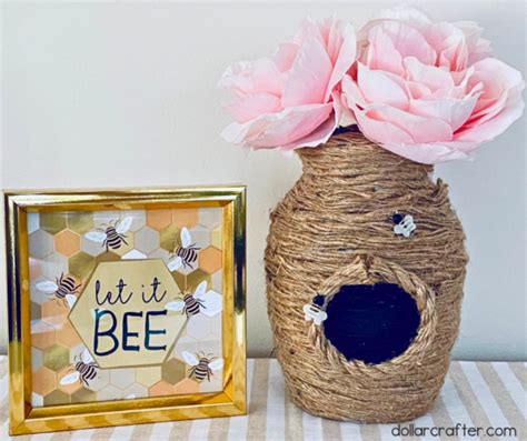 How To Create A Beehive Vase Using Dollar Tree Supplies Dollar Crafter