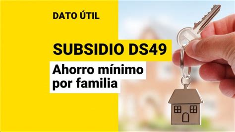 Subsidio Ds49 Sin Crédito Hipotecario ¿cuál Es El Ahorro Mínimo Que