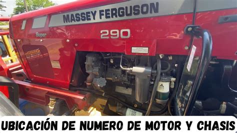 Números de identificación de un tractor MASSEY FERGUSON MF 290 4 modelo