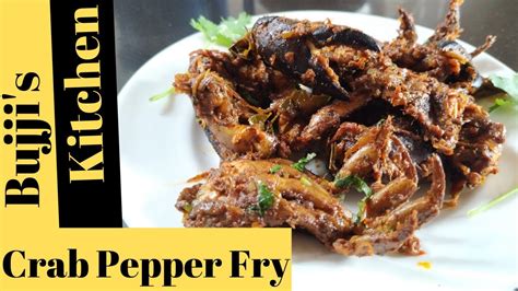 Crab Pepper Fry Nandu Milagu Varuval Bujjis Kitchen Youtube