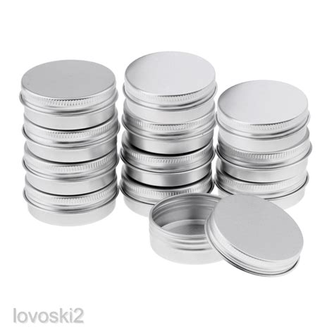 Pcs Aluminum Tin Jars Cosmetic Sample Metal Tins Empty Lip Container