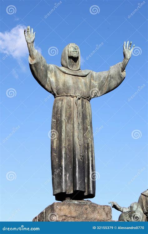 Statue Of Saint Francis In Rome Stock Image Image Of Saint Italia