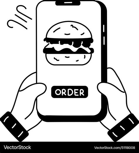 Food App Royalty Free Vector Image Vectorstock