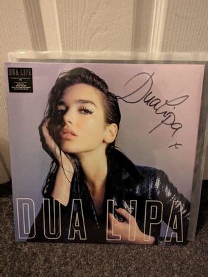 Gripsweat Dua Lipa Signed Self Titled Vinyl Autograph Lp Record Pink