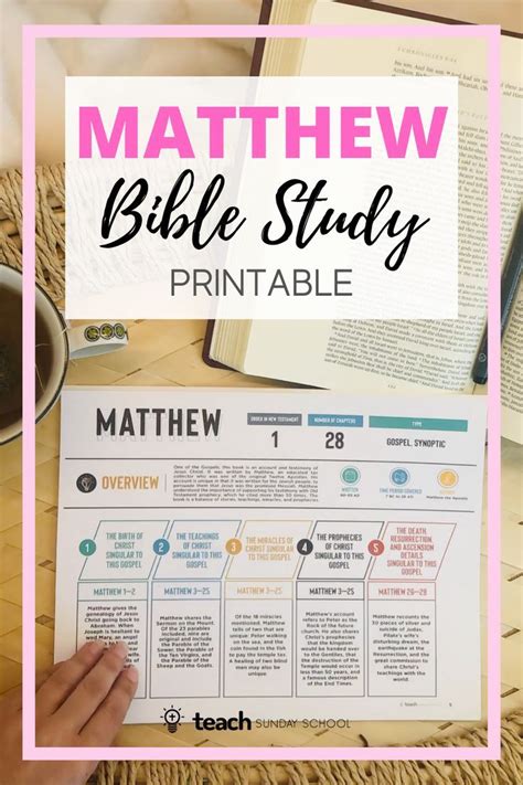 Matthew Bible Study Guide Printable Bible Study Printables Bible