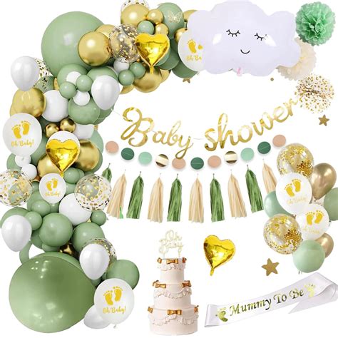 Buy Baby Shower Decorations Binlhy Sage Green Baby Shower Decorations