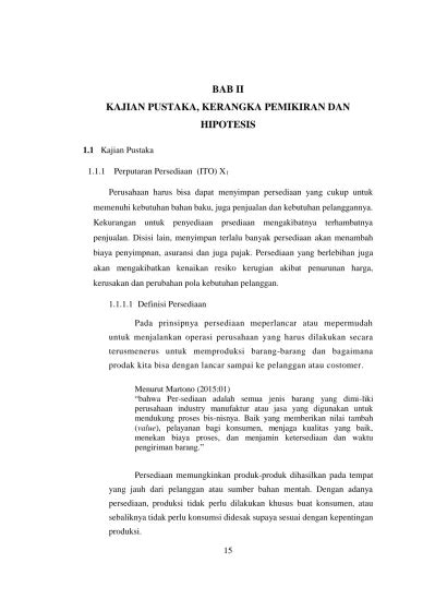 BAB II KAJIAN PUSTAKA KERANGKA PEMIKIRAN DAN HIPOTESIS