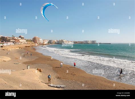 Kite surfing El Medano Tenerife Canary Islands Spain Stock Photo - Alamy