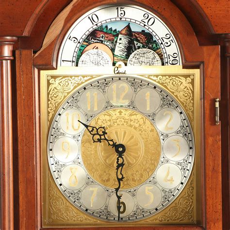 Colonial Manufacturing Company Cherry Finish Grandfather Clock Vintage