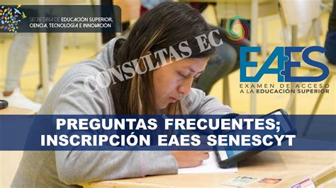 Preguntas Frecuentes Inscripci N Eaes Senescyt