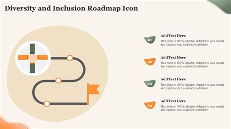 Diversity And Inclusion Roadmap Icon Ppt Template