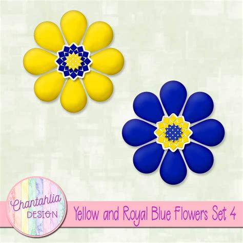 Blue And Yellow Flowers Clipart Free | Best Flower Site