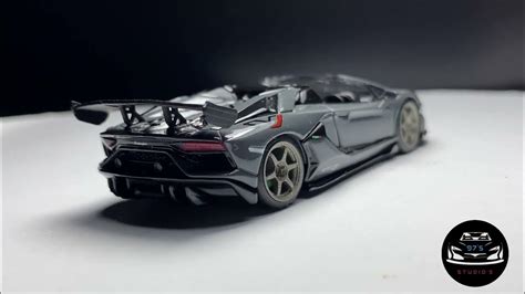 Cinematic Minigt Lamborghini Aventador Svj Roadster Swap Wheels And Spoiler Youtube