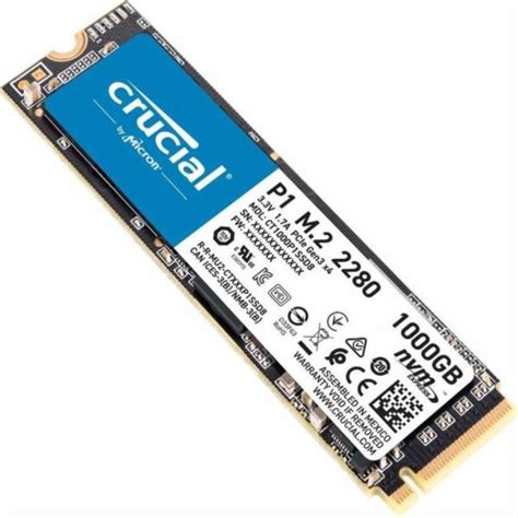 Almacenamiento Crucial 1000 GB NVMe M 2 2280 PCIe Gen3 TecTec