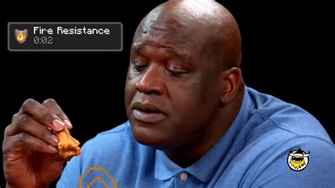 Shaq Holding A Hot Wing R Shaqholdingthings