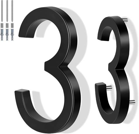 6 Inch Floating House Number Metal Modern Anti Rust House Address Numbers For