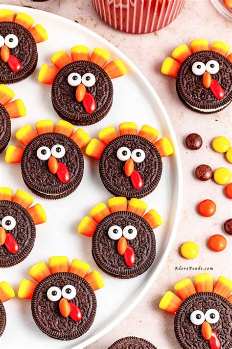 Easy Oreo Turkeys Fun Thanksgiving Cookies Adore Foods