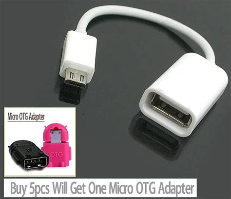 Micro Usb20 Otg Host Cable 5 Pin Converter Otg Adapter Cable For Samsung Galaxy I9300 S3 S4 Htc