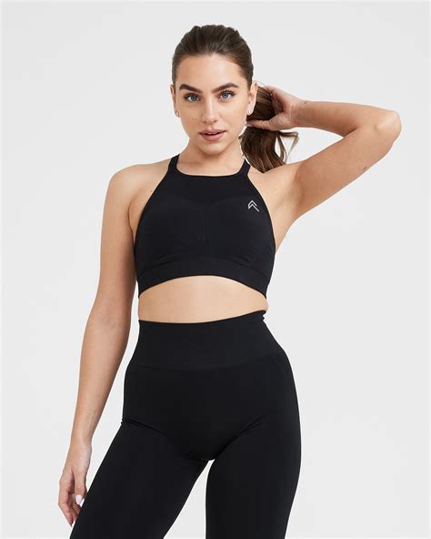 Black Halter Neck Bralette Women Oner Active Us