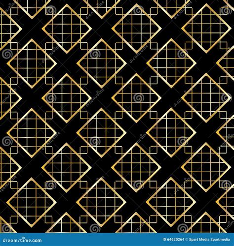 Gold Diamond Checkered Pattern On Black Background Vector Template