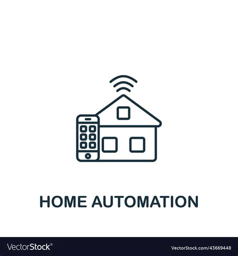 Home Automation Icon Line Simple Icon Royalty Free Vector