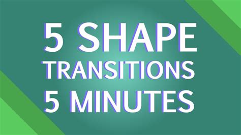 5 Simple After Effects Shape Transitions In 5 Minutes Beginner