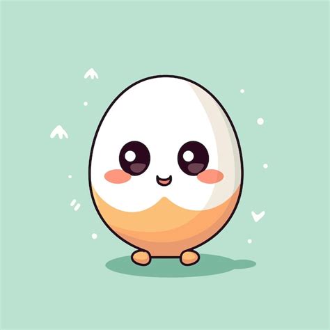 Premium Vector Cute Kawaii Egg Chibi Mascot Vector Cartoon Style