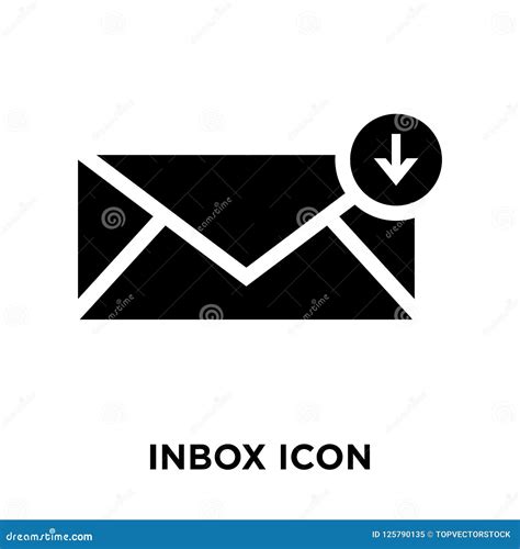 Inbox Icon Vector Isolated On White Background Logo Concept Of Stock