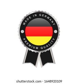 Made Germany Silver Labels Template Design Stock Vector Royalty Free