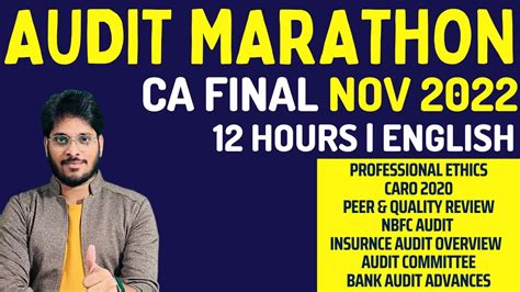 Nov Ca Final Audit Marathon Audit Revision Advanced Auditing