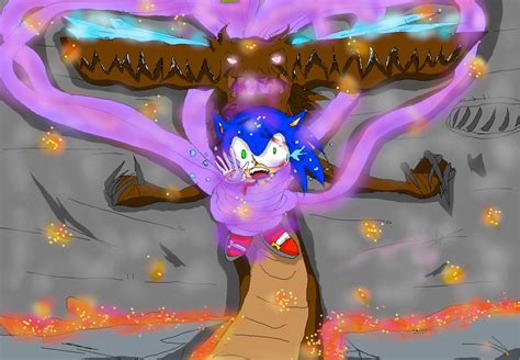 Dark Gaia grabs Sonic by HezuNeutral on DeviantArt