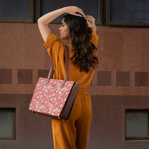 Chittoor Red Kalamkari Office Tote Bag Zouk