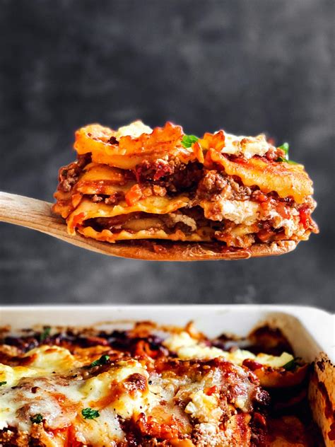 Lazy Lasagna With Ravioli Recipe Unfussy Kitchen