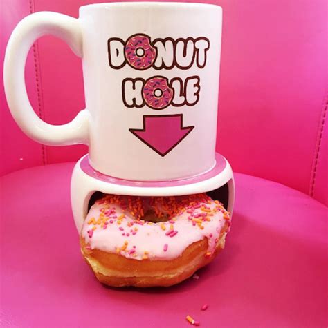 Donut Hole Mug With Donut Slot Holds Your Coffee And A Donut Too