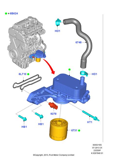 Oil Cooler And Filter Ford Transit 2006 Tt9