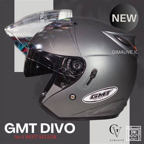 Jual Helm Gmt No Helm Half Face Gmt Original Double Visor Helm Kaca