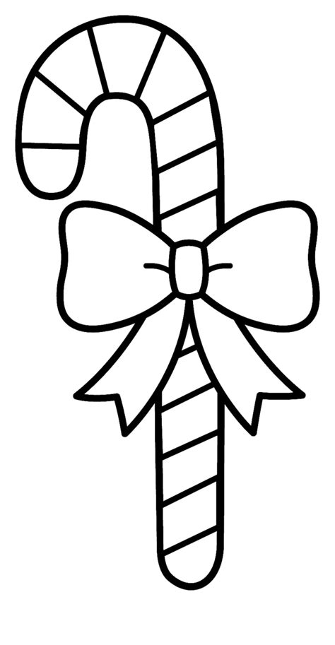 Bengala De Natal Para Imprimir - Desenhos de Bengala de Natal para Colorir e Imprimir