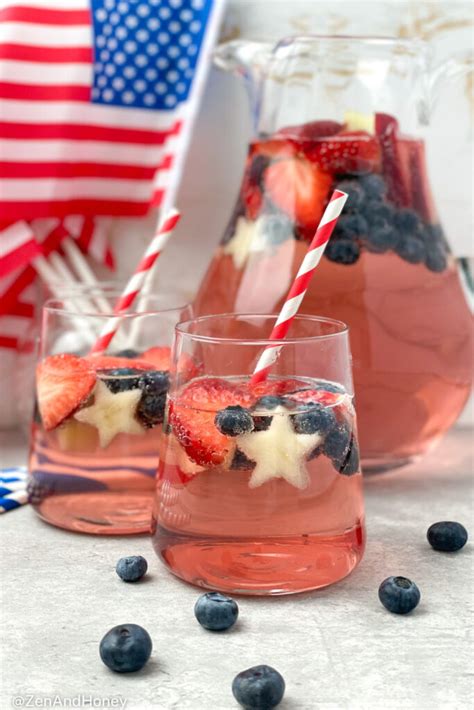 Red White And Blue Sangria ZEN AND HONEY